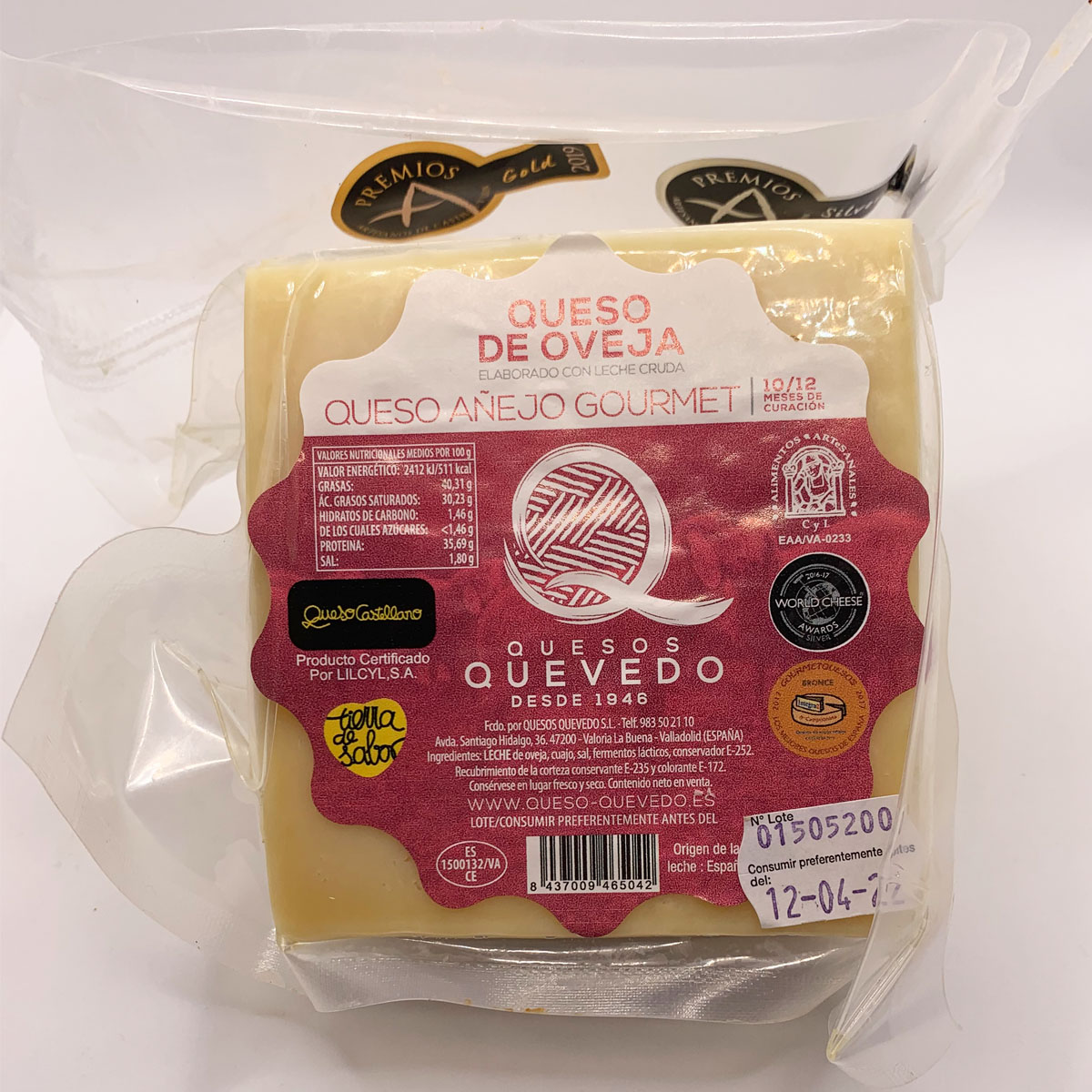 Gourmet Quevedo cheese wedge