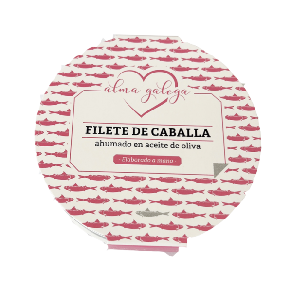 Filete de caballa ahumado en aceite de oliva alma galega 115gr