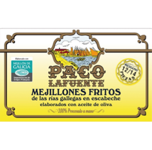 Pickled mussels Paco Lafuente 12/14 pcs 115 gr