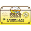 Sardinillas en aceite de oliva 20/22 pzas Paco Lafuente 115 gr