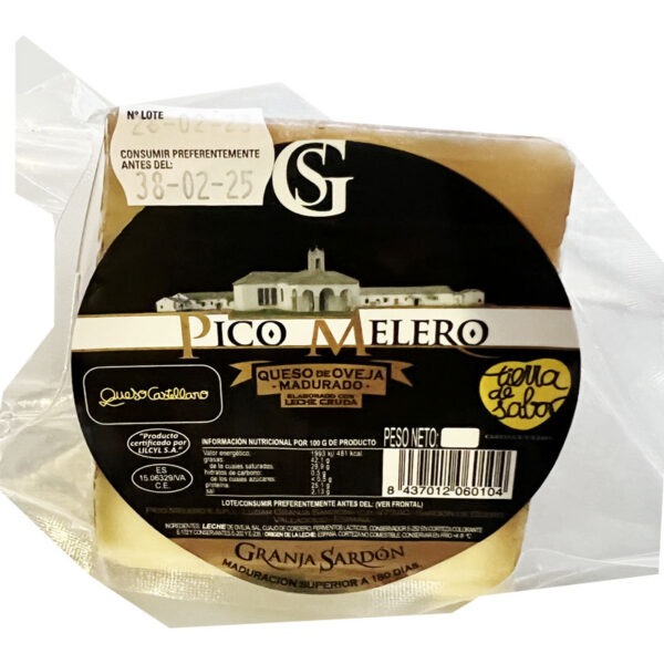 Cured sheep cheese wedge Pico Melero