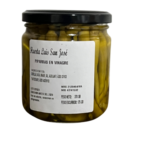 Piparras en vinagre Huerta Luis San José, 370gr - Image 3