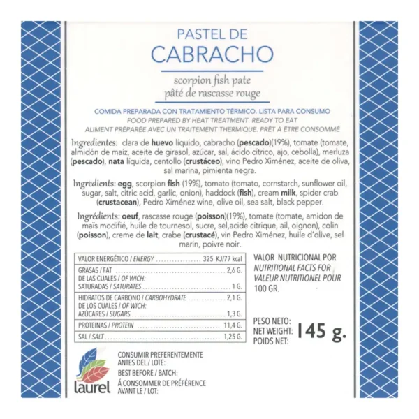 Pastel de cabracho, conservas laurel - Image 2