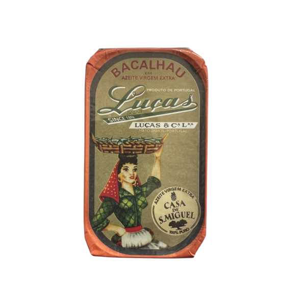 Cod in extra virgin olive oil, preserved lucas 120gr