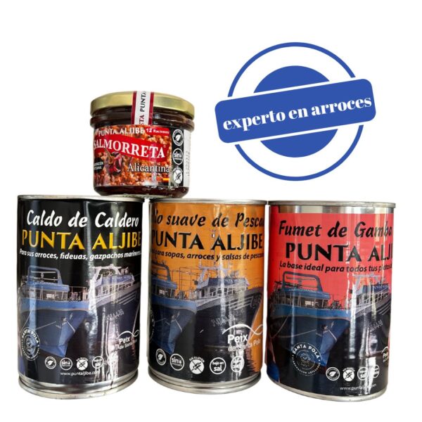 Pack of 3 fish broths for rice with salmorreta
